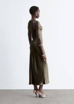 Vestido midi de sat?n sin mangas - H&m фото 4