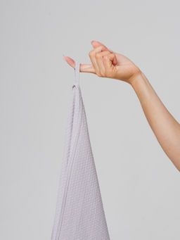 Однотонное вафельное полотенце Ромбы серый ПВ-11 (20) 70х140