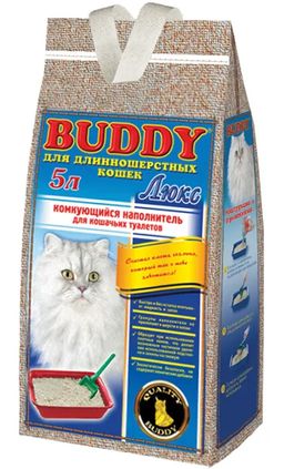 Наполнитель Бадди 5л Люкс д/длинношерстных, упаковка (4шт)