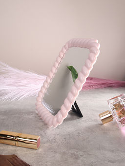 Зеркало настольное 17х22 см / 2365 /уп 72/ пластик (Белый)