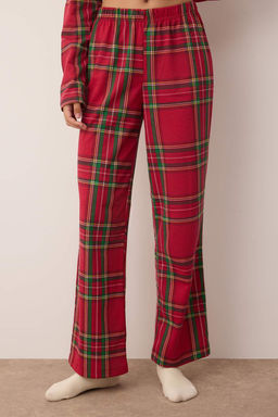 K?rm?z? Ekoseli Orme Pijama Tak?m? THMAW26PT00046