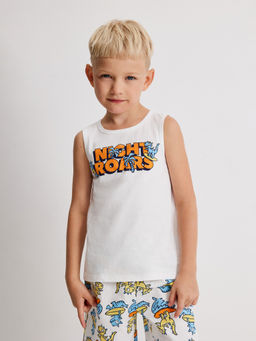 ACOOLA / Набор детский для мальчиков ((1)майка и (2)шорты) Hercules молочный принт