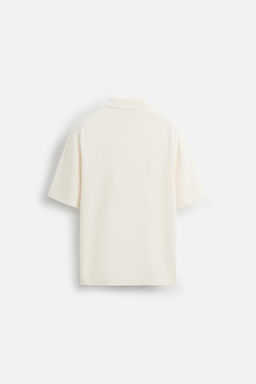 COTTON-BLEND KNIT POLO SHIRT - Zara фото 8