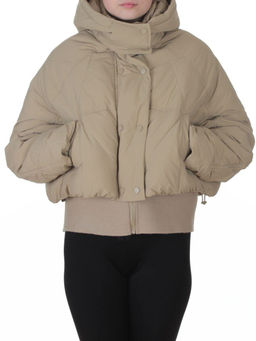 H24-033 BEIGE Куртка пуховая зимняя женская (пух)