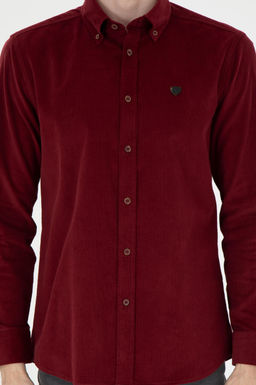 U. S. Polo Assn / Мужская бордовая рубашка с длинным рукавом - U.s. polo assn фото 13