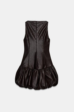 VESTIDO MONO EFECTO PIEL GLOBO / Marr?n oscuro - Zara фото 6