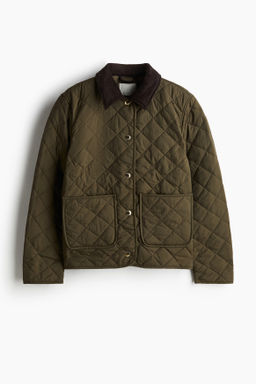 Chaqueta guateada con cuello de pana