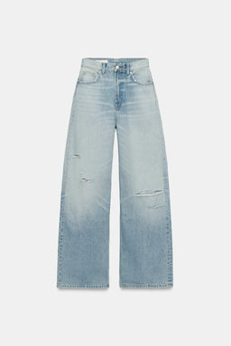 JEANS TRF EXTRA WIDE LEG TIRO ALTO / Azul claro - Zara фото 6