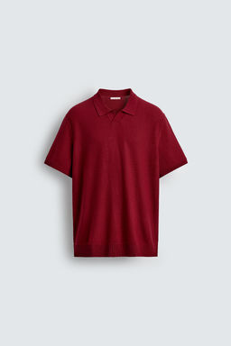 TEXTURED KNIT POLO SHIRT - Zara фото 7