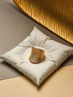 Кольцо металл Тренд пружинка, цвет золото, размер 16