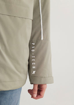 Kapusonlu Haki Ceket - Mavi фото 10