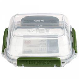 Контейнер для продуктов пластмассовый Мастер 0,4л, прямоугольный, с клипсами, воздухонепроницаемый (герметичный), съемный силиконовый уплотнитель, подходит для СВЧ, цвета микс (Россия) - Домашняя мода фото 8