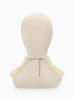 Колье-чокер жемчуг Богема. Россыпь, белое, d=8/10/12