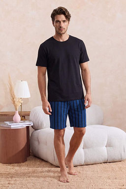 Lacivert Regular Fit _izgili _rme _ortlu Pijama Tak_m_ TMNSS25PT00029