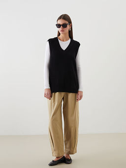 V Yaka Kad?n Triko S?veter