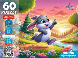 Puzzle 60 элементов "Оживи мультфильм. Вышел зайчик погулять" (П60-3529)