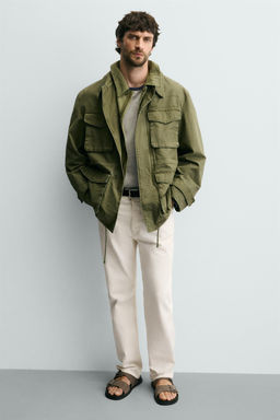 SANDALIA PIEL DOBLE TIRA / Gris Topo - Zara фото 2