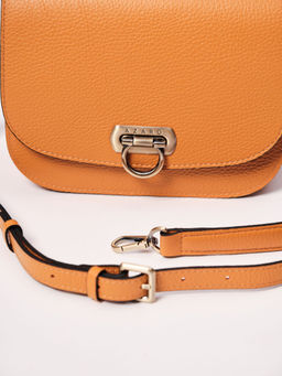 Сумка кожаная Azaro 30741 оранжевый карандаш