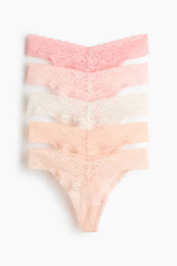 Pack de 5 bragas thong de encaje - H&m фото 3