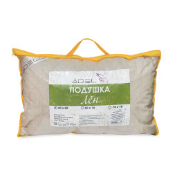 Подушка Adelis Лен на молнии силиконовый волокно,стеганый лен, хлопок