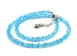 Чокер на шею женский из циркона огранка 4мм цв.зеленый хамелеон, 38см - Радуга камня фото 17