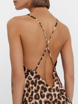 Платье женское домашнее с леопардовым принтом леопард 152649