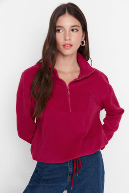 Bordo Fermuar Detayl? Polar Orme Sweatshirt TWOAW21SW0758