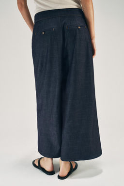 PANTAL?N CULOTTE TRABILLA / Azul / ?ndigo - Zara фото 5