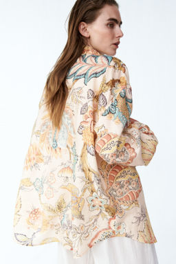 Camisa oversize de lino - H&m фото 5