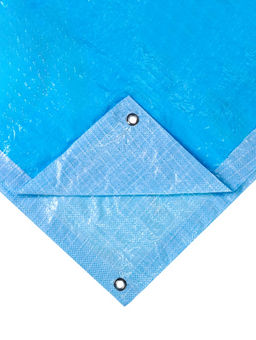 Тент защитный, 3×5 м, плотность 75 г/м², УФ, люверсы шаг 1 м, голубой