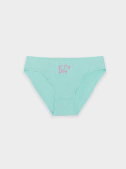 Цена за 2 штуки! Трусы для девочек голубые с надписью Lets go baby