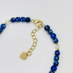 Браслет из Лазурита и Лунного камня - Радуга самоцветов фото 4