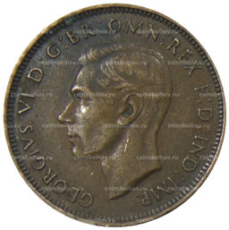 Монета 1/2 пенни 1938 года Австралия