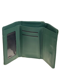 Женский кошелёк из искусственной кожи, цвет зеленый - Greta фото 2