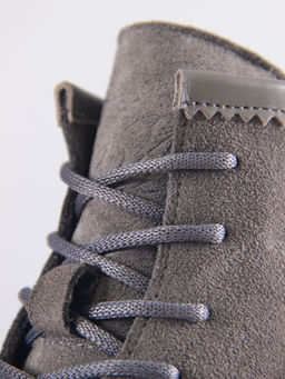 Ботинки 319.taskanagr.Серый замок замша+игуана/байка