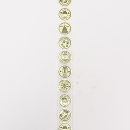 Наклейки новогодние с тиснением в рулоне Mary Christmas, для декора и подарков, 500 шт.,2.5?2.5 см