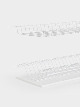 Сушилка для посуды с поддоном для шкафа 60 см, 56.5×25.6 см, белая