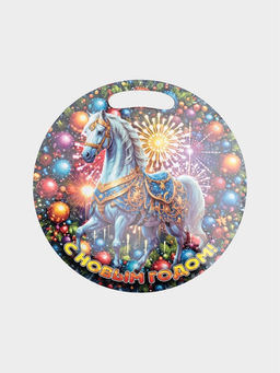 Доска разделочная сувенирная Дарим Красиво «Символ года. С новым годом», d=25.5 см, дерево, разноцветная