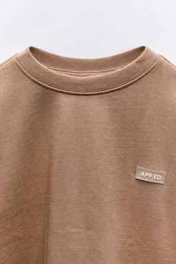 HEAVY JERSEY LABEL T-SHIRT - Zara фото 8