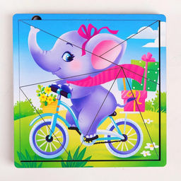 Пазл разрезной Животные зоопарка, 3 картинки в раме - Лесная мастерская фото 8