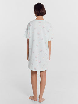 Сорочка ночная женская мятная с котиками - Mark formelle фото 3