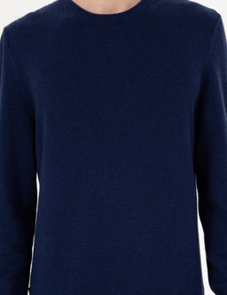 Lacivert Slim Fit Bisiklet Yaka Ka_mir Triko Kazak - Pierre cardin фото 6