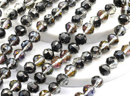Бусины из циркона шарик гр.8мм цв.дымчатый хамелеон, 40см, 57 бусин Радуга камня