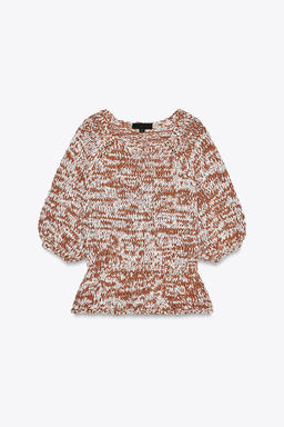 COMBINED KNIT PEPLUM TOP - Zara фото 5