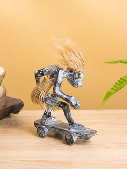 Сувенир «Абориген скейтбордист», 7×12×12 см, дерево