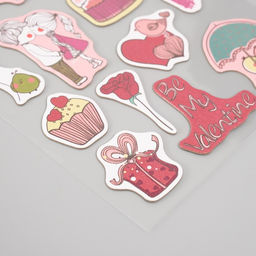 Наклейки для творчества Любовь, набор 2 листа, 22?12.5 см