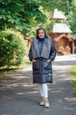 Куртка женская зимняя 22600 (черный/какао) - Kankan фото 14