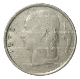 1 франк 1975 года Бельгия  Надпись на французском (BELGIQUE)