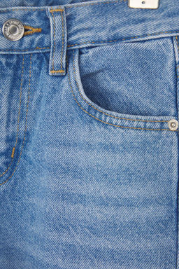 Kahverengi 100% Pamuk Ayarlanabilir Lastikli Duz K?z Cocuk Flare Denim Jeans TKDAW26JE00006 - Trendyolmilla фото 5