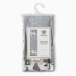 Дорожка новогодняя на стол «Этель. Зимняя деревня» 40×149 см, 100% хлопок, саржа 190 г/м²